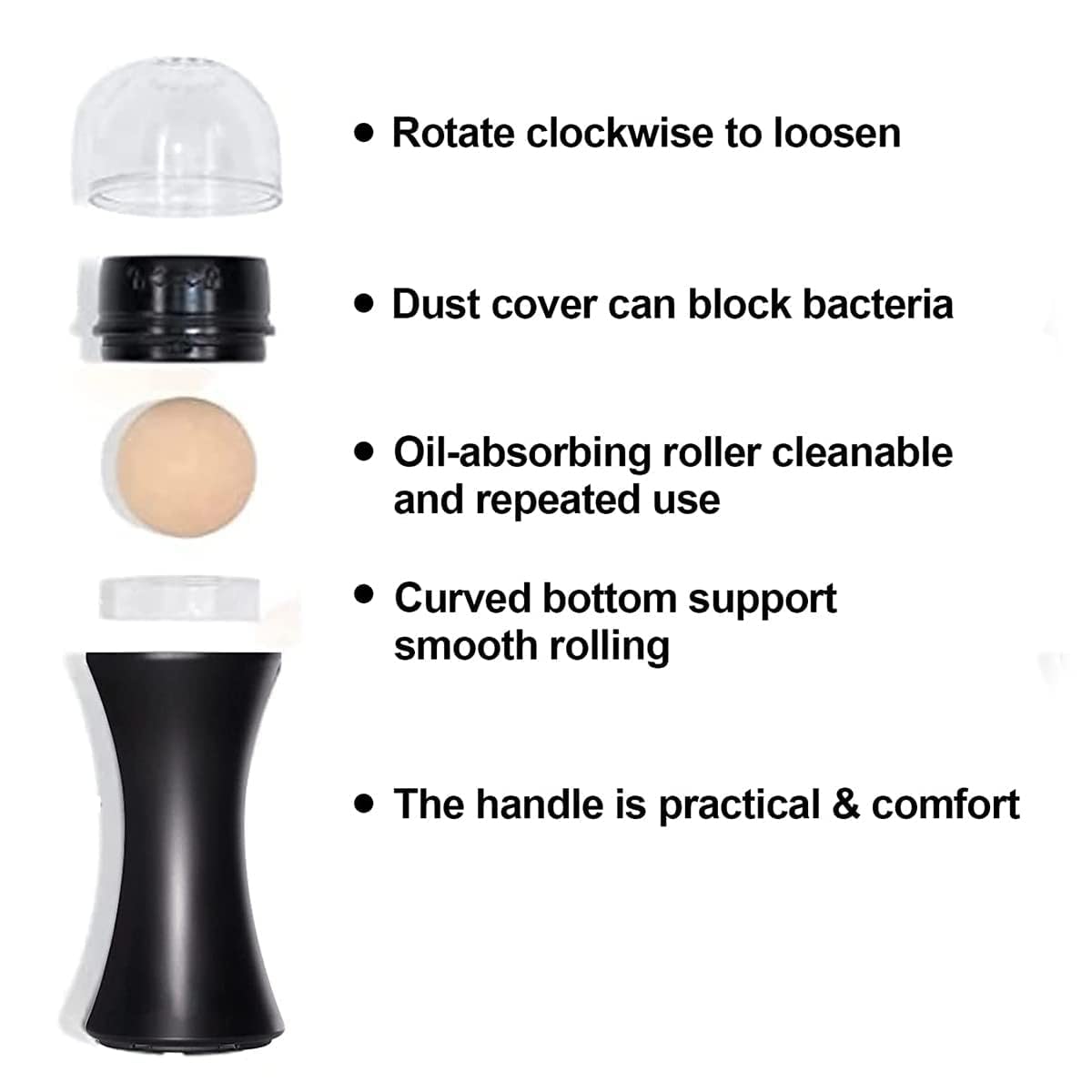 Oil-Absorbing Volcanic Stone Face Roller Hublo makeup Reusable Facial Oil Control Roller | Oily Skin Care Roller
