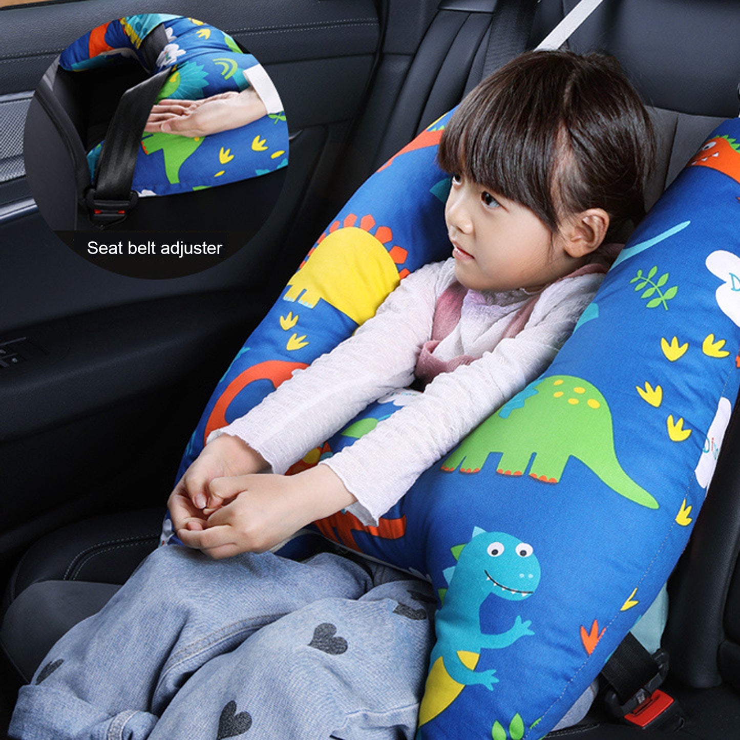 SwiftCare™Travel pillow Cute Kid and Adult Car Sleeping Neck Head Support H-Shape Travel Pillow Cushion Car Seat Safety