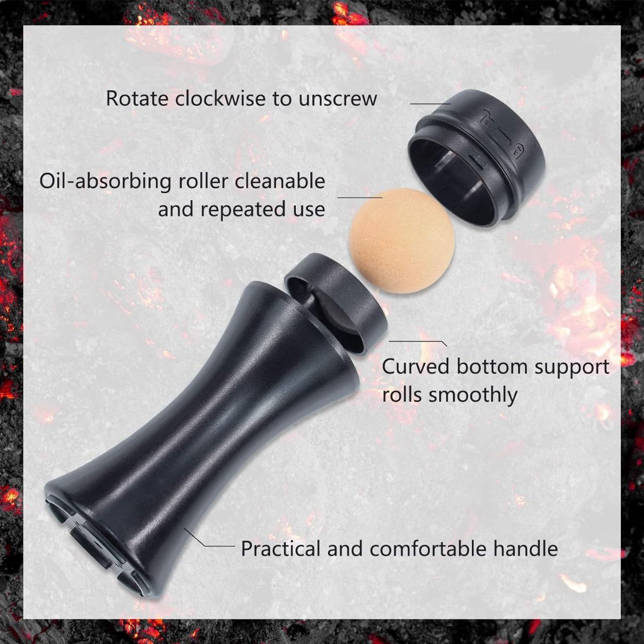 Oil-Absorbing Volcanic Stone Face Roller Hublo makeup Reusable Facial Oil Control Roller | Oily Skin Care Roller