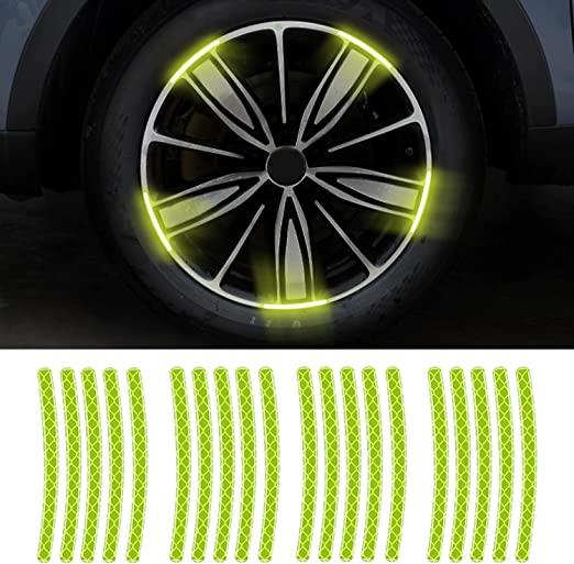 20Pcs Car Wheel Radium Sticker| Car & Bike Wheel Decoration Reflective Sticker