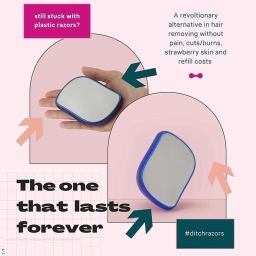 Crystal Hair Eraser for Hair Removal, Crystal Hair Remover for Men and Women, Magic Crystal Hair Remover with Gentle Skin Exfoliation ? Easy to Use, Works On All Body Parts