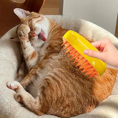 Gudpaws™ 3 in 1 Cat Brush with mist Water Spray | Soft Silicone | Effective Cleaner massage brush | Grooming Supplies for Kittens and dog, Cats"