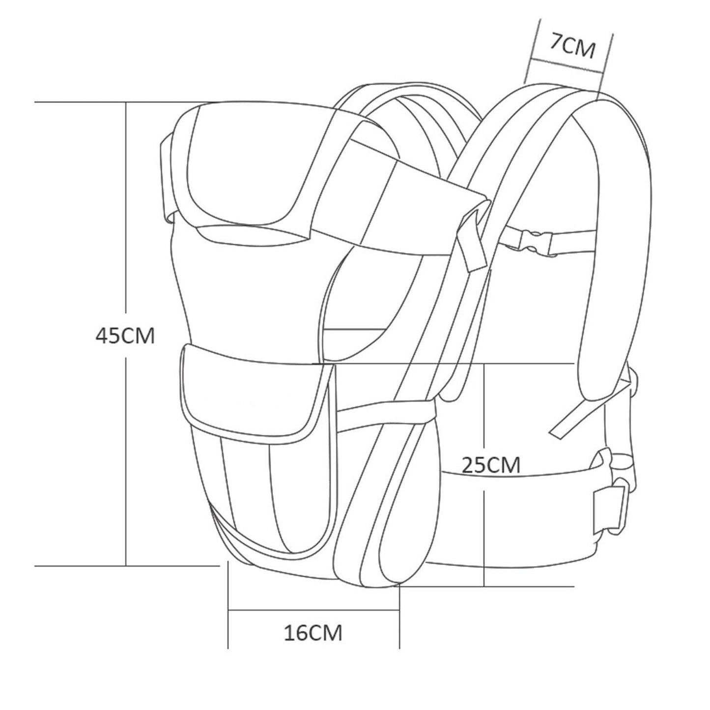 Swiftcare™  Amigos Baby carrier Adjustable Kangaroo Bag/Texture Baby Sling/Back/Front Carrier with Safety Belt and Buckle Straps for 4 to 24 months baby,Max weight 6-18 Kgs