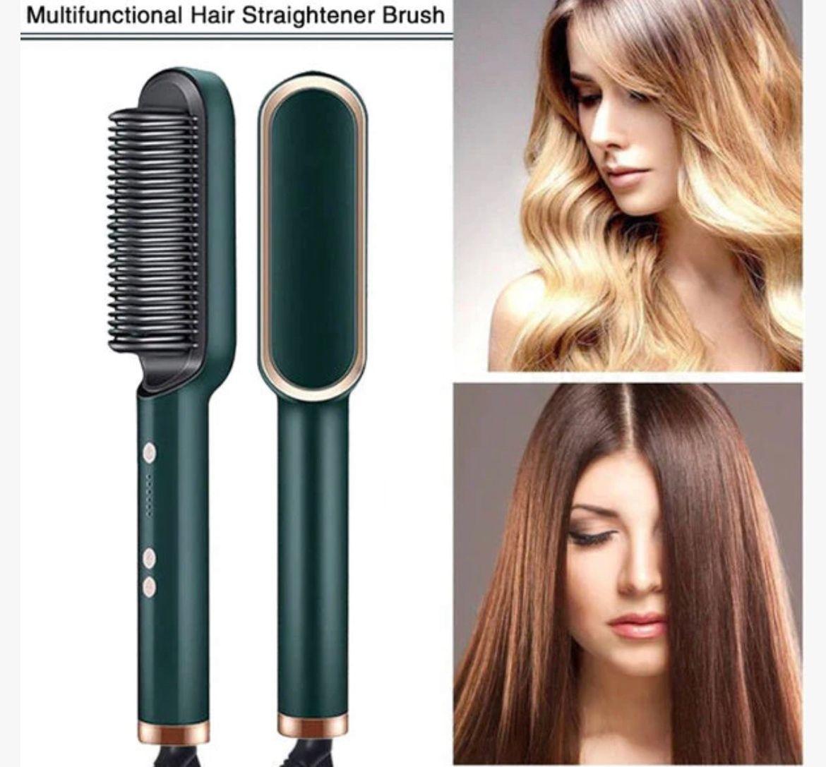 3 in 1 Professional Hair Styler Tourmaline Ceramic Hair straightener+ Curler +Brush Hair Comb 2.0