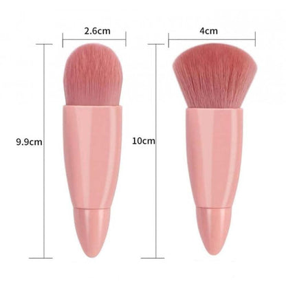 5pcs Mini Cosmetic Brushes Kit with Mirror