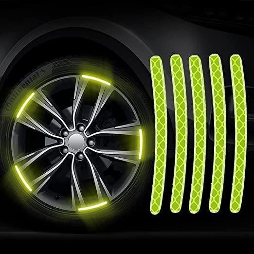 20Pcs Car Wheel Radium Sticker| Car & Bike Wheel Decoration Reflective ...