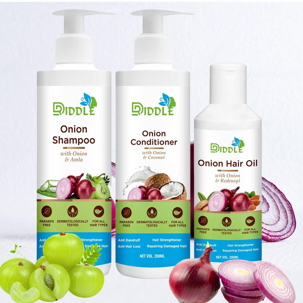 Anti Hair Fall Care Combo of 3 (Onion Hair Oil + Onion Shampo + Onion Conditioner)