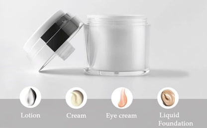 Lotion Face Cream Dispenser, Airless Travel Lotion Jar with Lid for Thick Moisturizer Skincare Cream