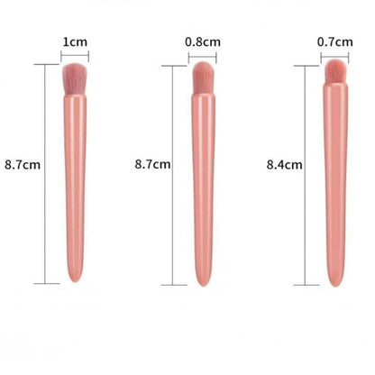 5pcs Mini Cosmetic Brushes Kit with Mirror