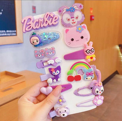 Hairclips For Girls Kids Rainbow Cartoon Hairclips For Girls Baby Girls 14pcs