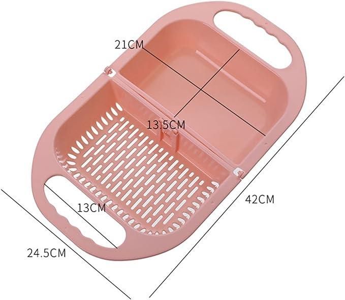 Multifunctional Foldable Drain Basket Hanging Fruit and Vegetable Storage Basket